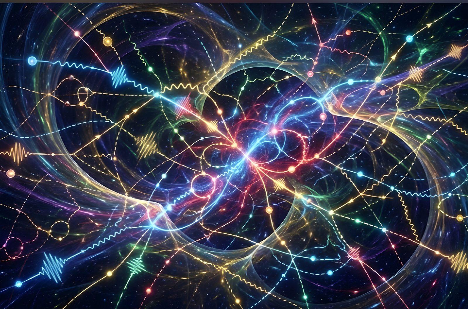 Illustration of Feynman diagrams and quantum field theory